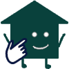 Icon with Houseey, the house shaped Daily CSS mascot.